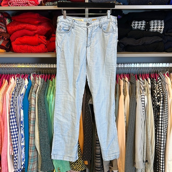 Pilcro and the Letterpress light blue chambray pants size 27 - Picture 1 of 3